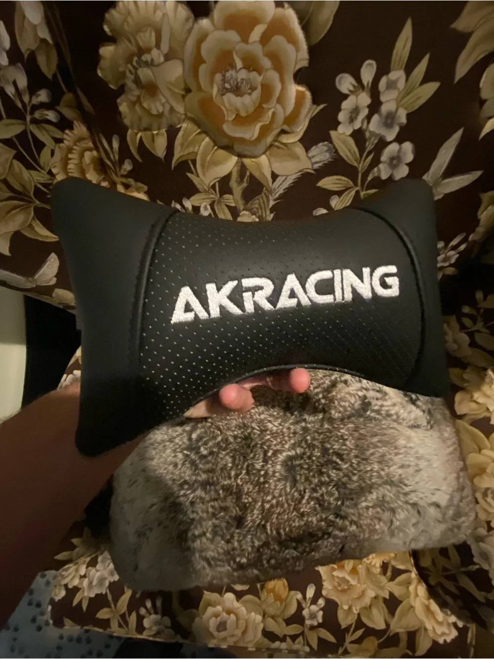 AK Racing Black Gaming Pillow NWOT